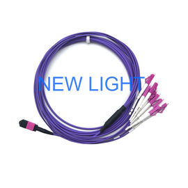 acheter Câble à fibres optiques à plusieurs modes de fonctionnement optique du connecteur Om3 de Mpo pour le tableau de connexions de cassette de Mpo online manufacture