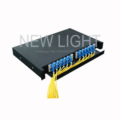 acheter Panneau de brassage fibre optique coulissant 19''/23'' pour montage en rack avec 12/24 cœurs pour une gestion facile des câbles online manufacture