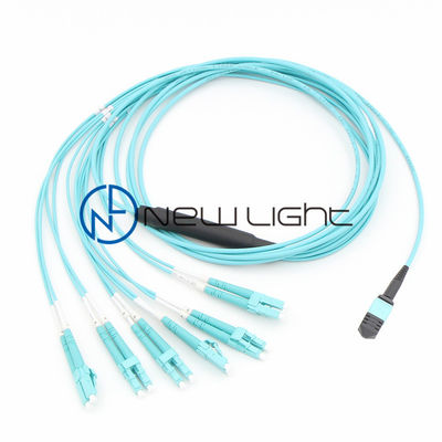 acheter Cable à fibre optique MPO MTP pré-terminé à 12 cœurs Aqua LC Duplex avec veste LSZH online manufacture