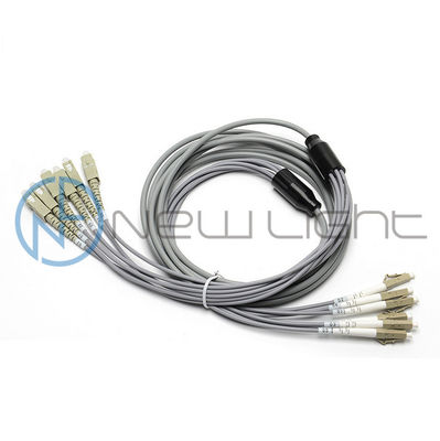 acheter Cordon de brassage fibre optique multimode 6C LC avec gaine grise LSZH pour applications FTTH et LAN online manufacture