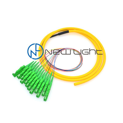 acheter 0.9mm 12 connecteur optique de St de Sc E2000 FC de tresse de fibre de couleurs online manufacture