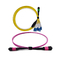 Bas câble compact du PDL MPO MTP MTP/MPO - le LC éventent la fibre Jumper Cables de QSFP