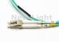 Corde de correction de fibre optique de mode unitaire du vert 1M LC LC pour l'accès au réseau de construction