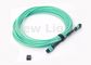 Noyau multi du mode OM3 8 de MPO de câble vert de fibre 10 mètres pour QSFP/émetteur-récepteur