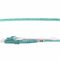 Câbles de pullover optiques de fibre de la couleur OM3 d'Aqua tirant le type duplex de Connetors LC