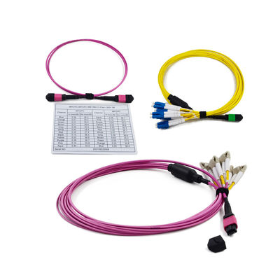Faible perte d'insertion ≤ 0,35 dB MPO de 3,0 mm à cassette LC 12/24 MPO/MTP en fibre