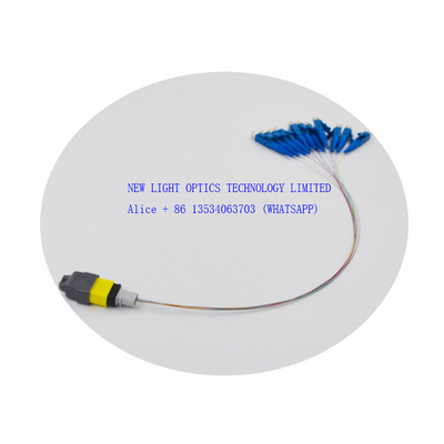 femelle de 5m au pullover de la veste MPO de câble de la corde de correction de fibre multimode de LC LC OFNR