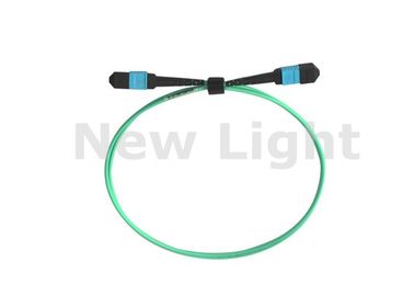 0,5 mètre 12 le noyau le câble OM2/OM3/OM4 de couleur verte de corde de correction de MPO/MTP