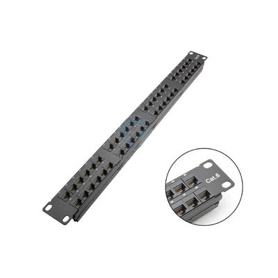 Panneau de brassage RJ45 24 ports, hauteur 1U, avec construction métallique pour réseaux Ethernet montables en rack