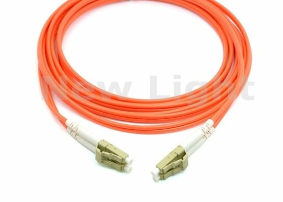 Câble de raccordement fibre optique duplex LC LC multimode de 2,0 mm de diamètre, orange, pour réseau