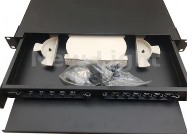 19 tableau de connexion des fibres optique à tirette de bâti de support de port du cadre de distribution de fibre de pouce 12