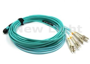 3 câble optique de fibre multimode de brin du câble OM3 8 du mètre MPO MTP pour le module de QSFP/SR