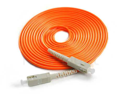 Cordon de brassage fibre optique SC/PC avec câble multimode orange 50/125um et gaine PVC