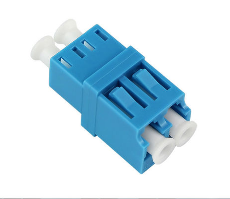 Adaptateur LC Fibre Optique Bleu Type Courant Monomode Duplex en Matière Plastique avec Faible Perte d'Insertion