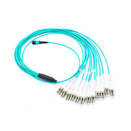 câble multi de sortance du mode MTP de 10Gbs OM3 pour la corde de correction binaire de 4 LC