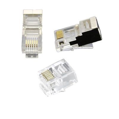 Connecteur RJ45 de conception transparente testé par Fluke avec une bande passante de 250 MHz pour réseaux CAT6