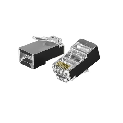 Des prises modulaires CAT6 de haute performance - 50U en or, Fluke Pass, transparentes et sans enchevêtrement