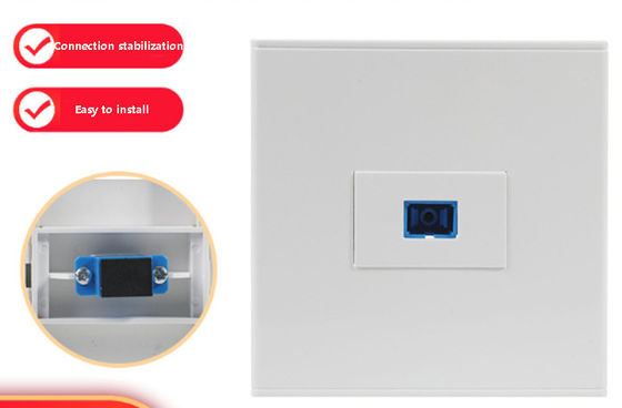 Socket LC/SC ignifuge avec compatibilité universelle et taille 86 * 86 mm pour les réseaux 5G