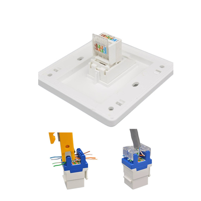 110-240V CAT5 CAT6 CAT7 prises multifonctionnelles Plaque murale Commutateur blanc/noir