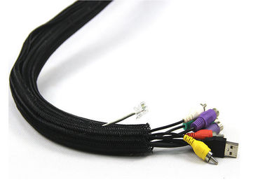 Les outils optiques ignifuges de fibre de filet de protection noircissent l'ANIMAL FAMILIER/manchon de câble ignifuge en nylon