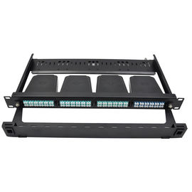 le tableau de connexions optique de fibre du bâti de support 1U FHD, supportent dans des cassettes de 4x MTP-8