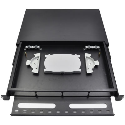 Panneau de brassage fibre optique ODF 19 pouces 24 ports avec structure à tiroir pour une utilisation facile dans les centres de données