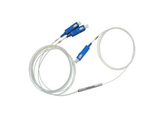 Splitter à fibre optique PLC de type mini 1x2 avec tube en acier inoxydable pour applications en mode unique