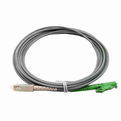 Cordon de brassage fibre optique blindé E2000 vers SC FC couleur verte câble en acier inoxydable