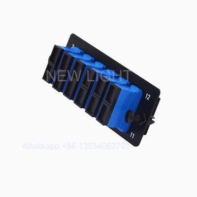 Panneau de patch en fibre optique de 19 pouces monté sur un rack avec plaques d'adaptateur de port LC SC 6/12 et boîtier de tiroir glissant