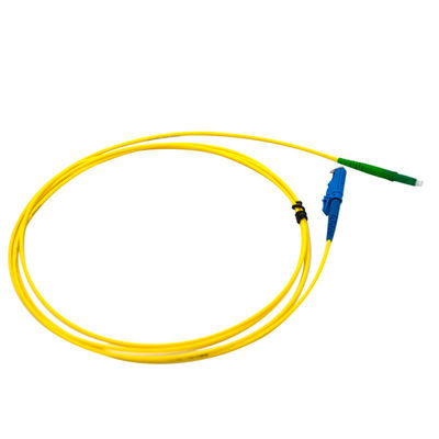Cordon de raccordement à fibre optique monomode E2000 vers LC APC G657A2 jaune pour FTTH et télécommunications