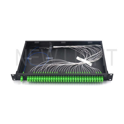 Diviseur optique PLC 1x32 à fibre optique monté en rack avec tube en acier inoxydable pour une grande fiabilité